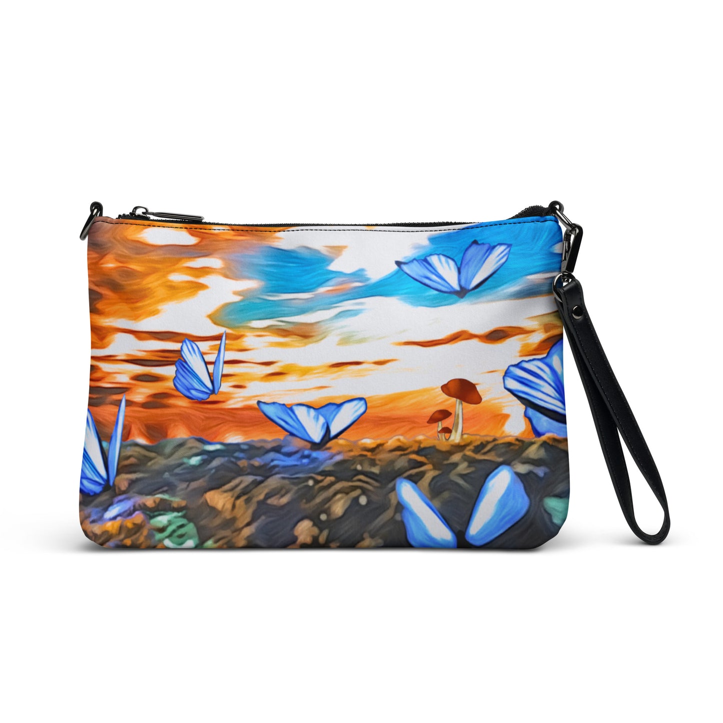 Crossbody bag - Orange Butterflies