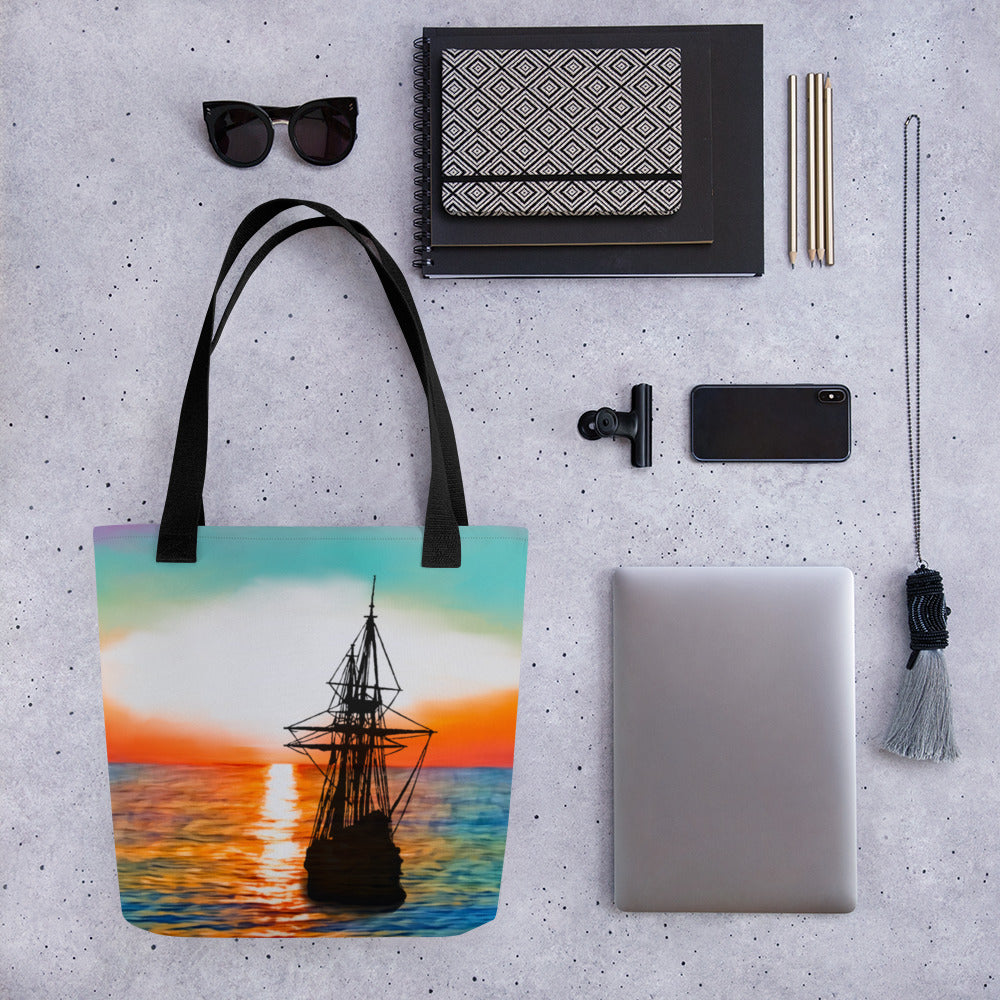 Tote bag - Ship and the Sunset