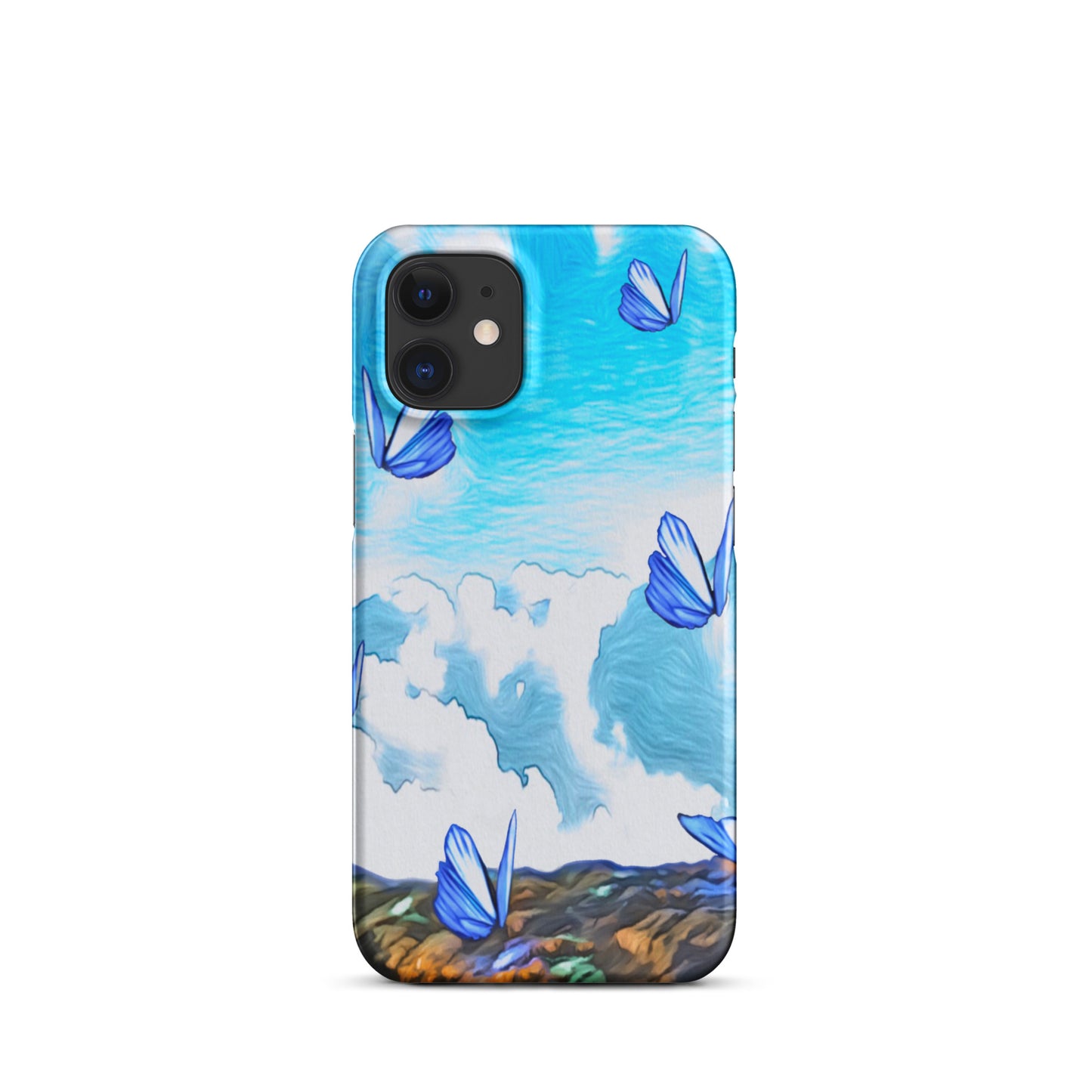 Snap case for iPhone® - Butterflies (blue)
