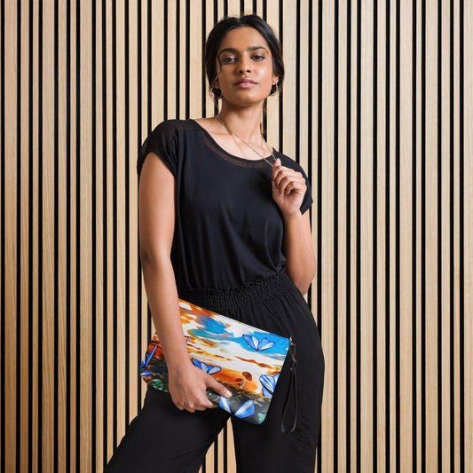 Crossbody bag - Orange Butterflies