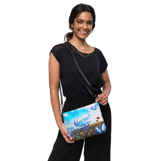 Crossbody bag - Blue Butterflies