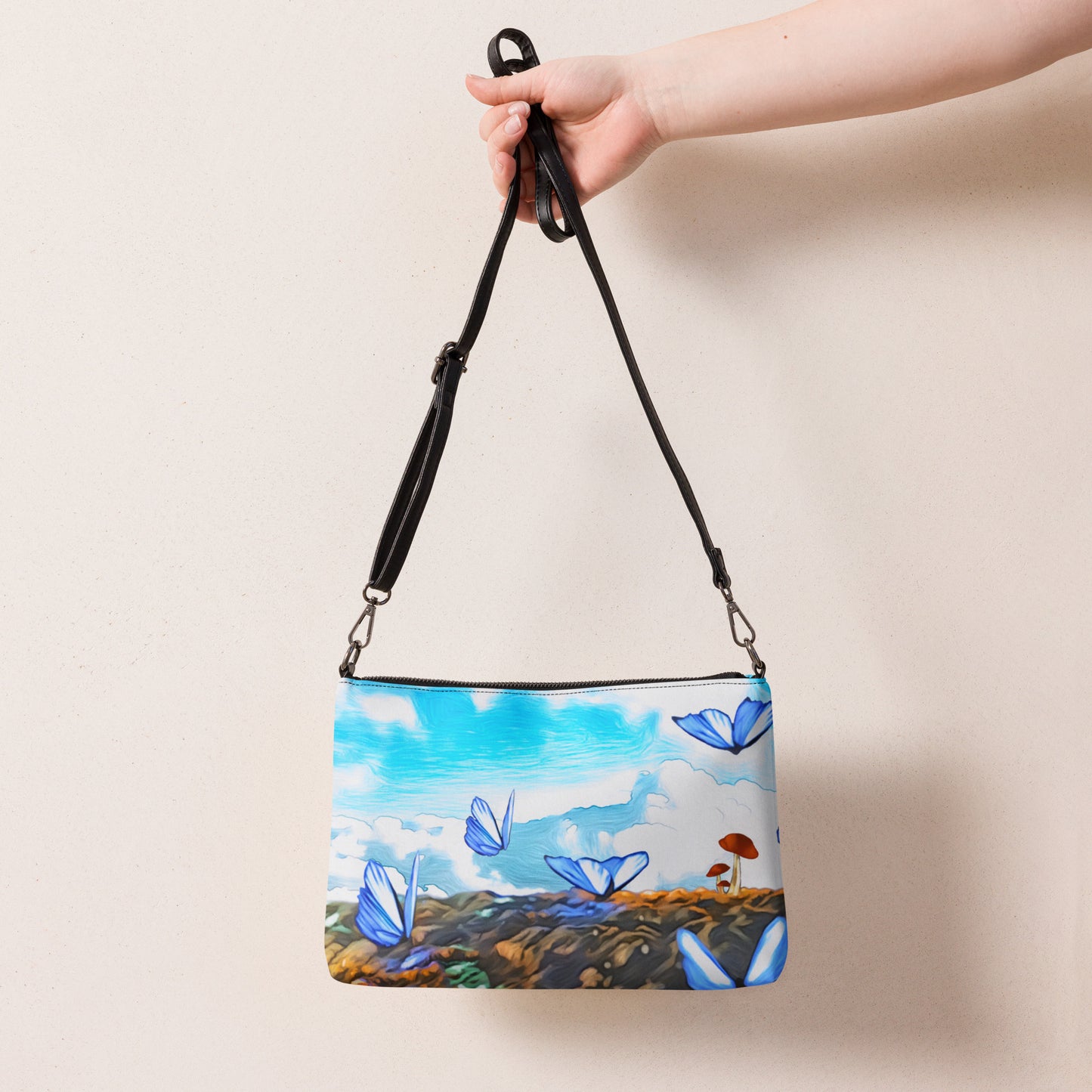 Crossbody bag - Blue Butterflies