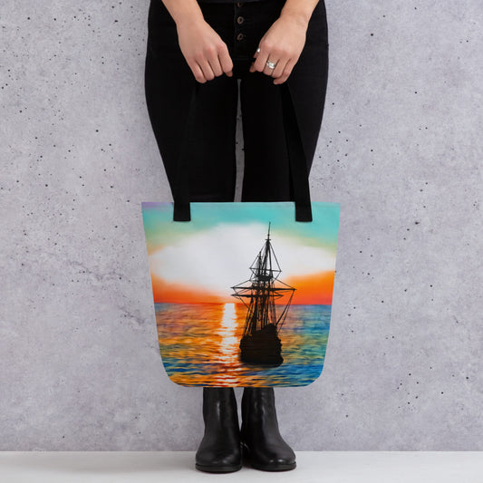 Tote bag - Ship and the Sunset
