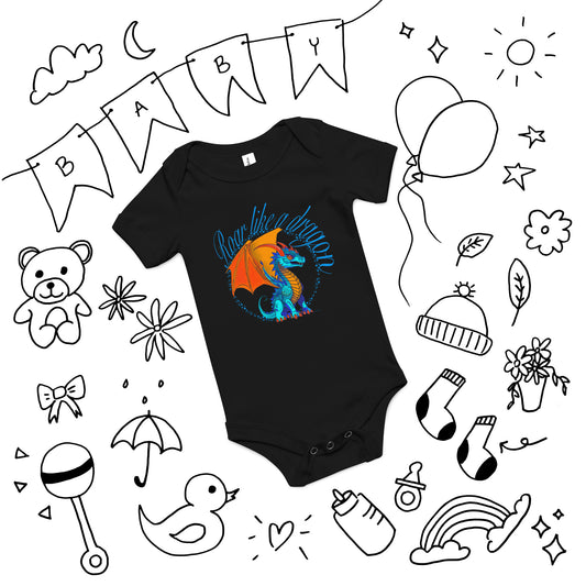 Baby short sleeve one piece - Dragon