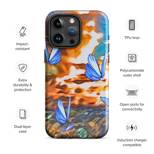 Tough Case for iPhone® - Butterflies (Orange)