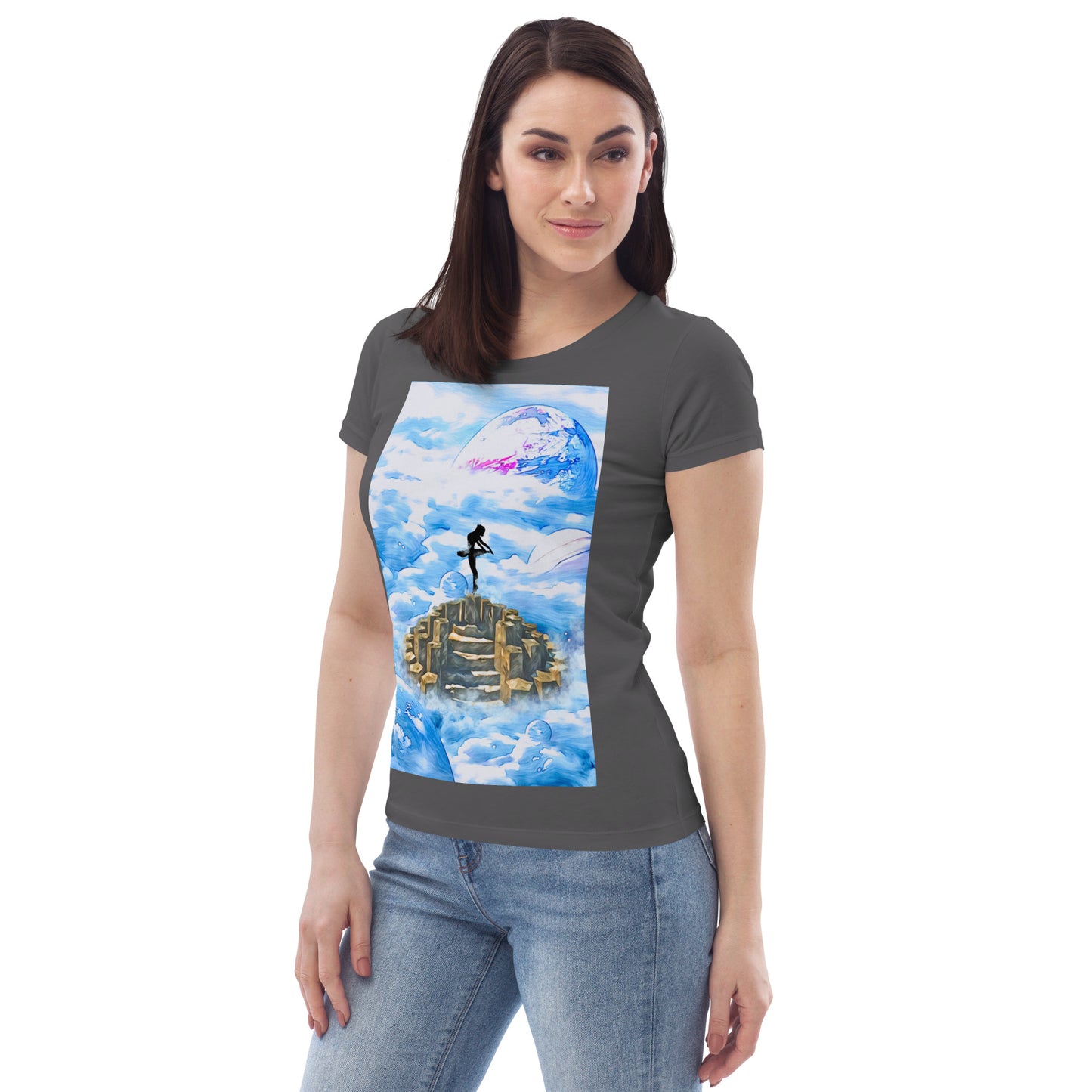 Women's fitted eco tee - Ballerina on the Worlds