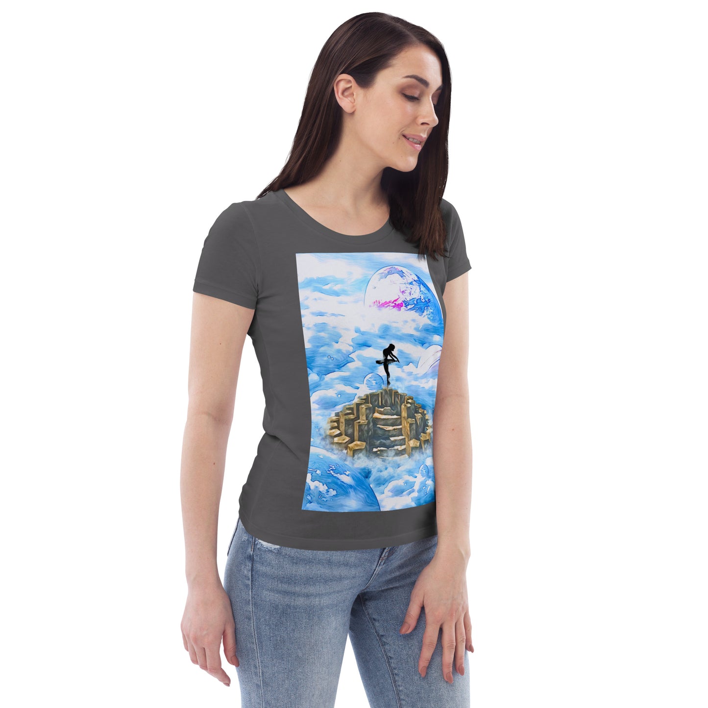 Women's fitted eco tee - Ballerina on the Worlds