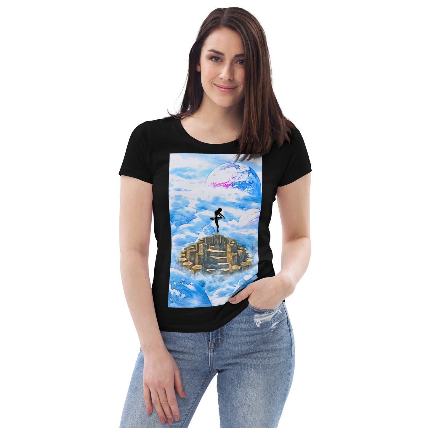 Women's fitted eco tee - Ballerina on the Worlds