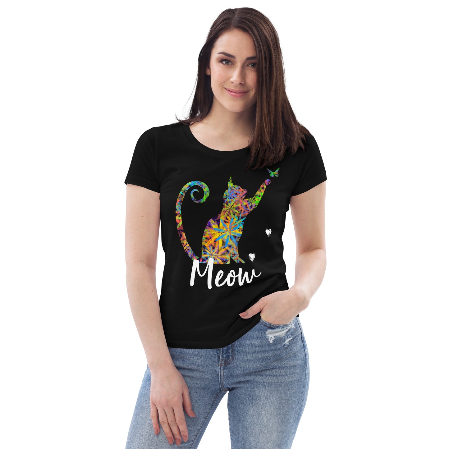 Women's fitted eco tee - Cat