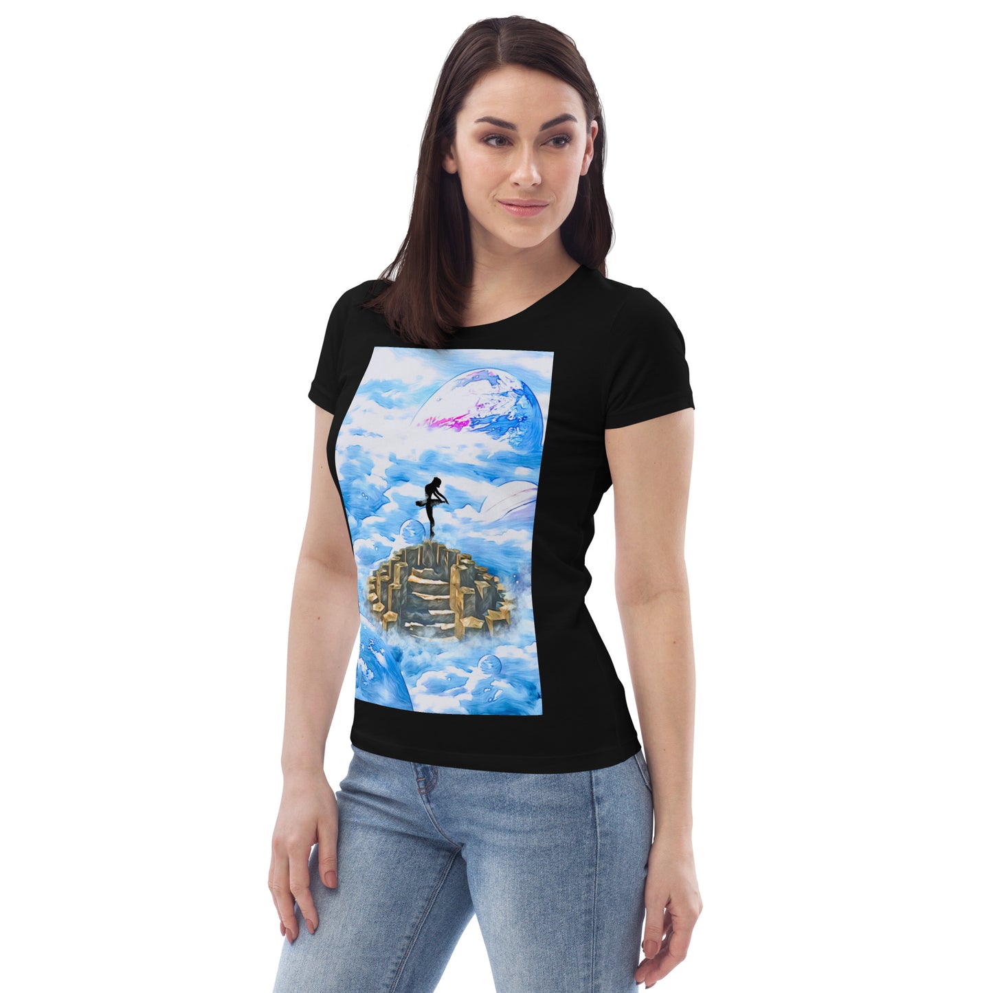 Women's fitted eco tee - Ballerina on the Worlds