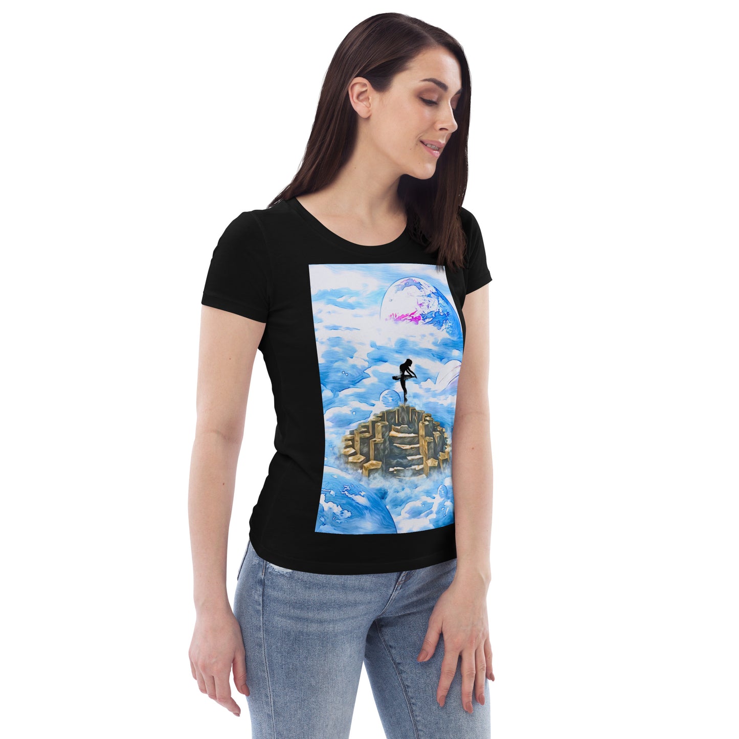 Women's fitted eco tee - Ballerina on the Worlds