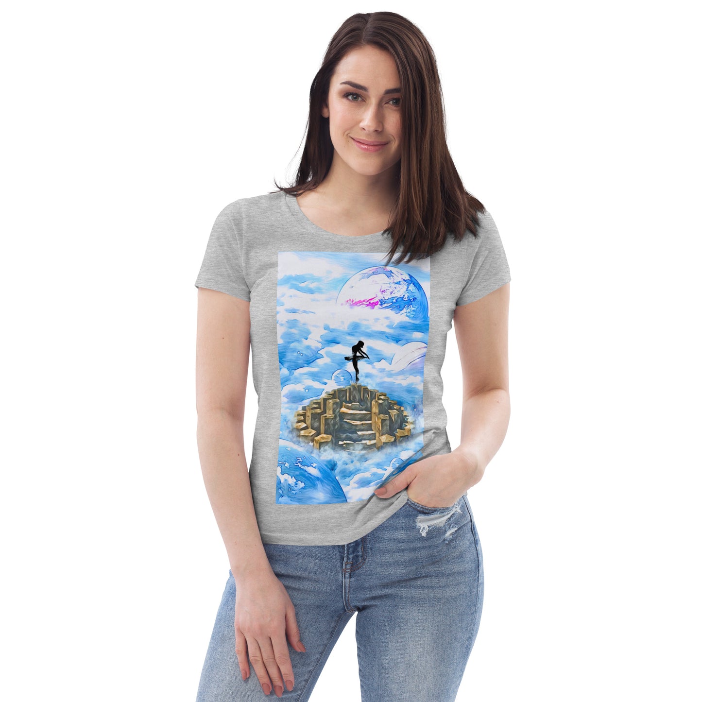 Women's fitted eco tee - Ballerina on the Worlds