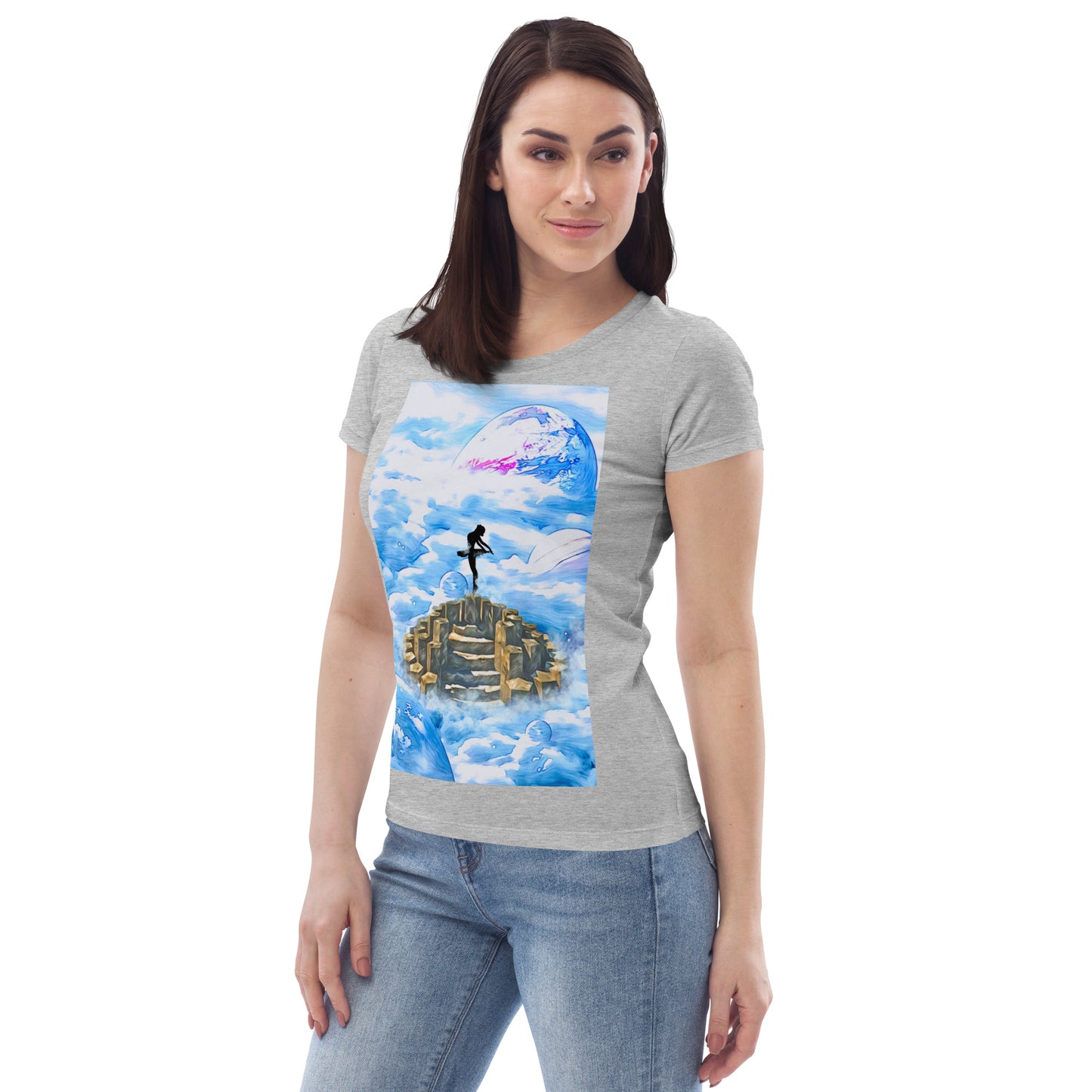 Women's fitted eco tee - Ballerina on the Worlds