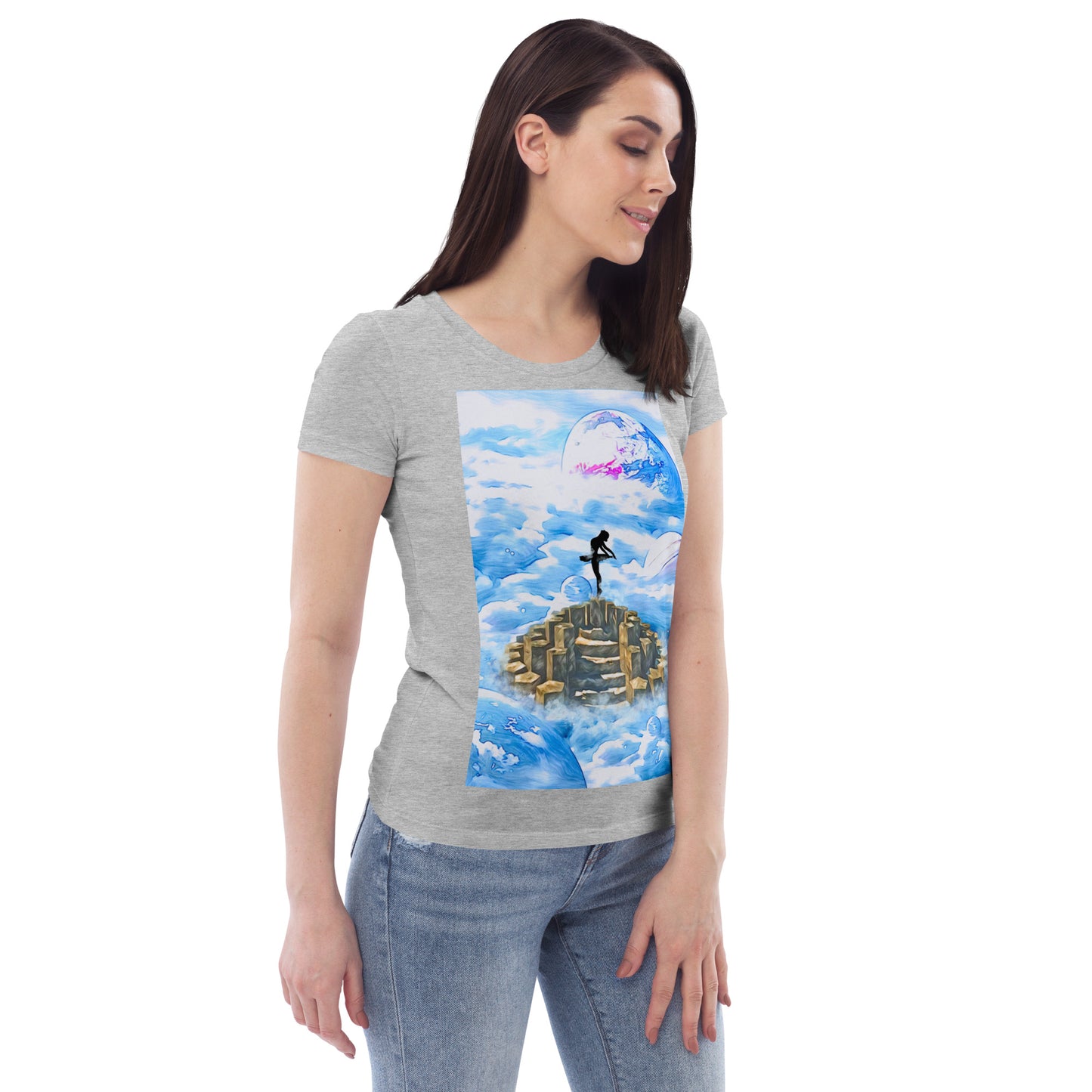 Women's fitted eco tee - Ballerina on the Worlds