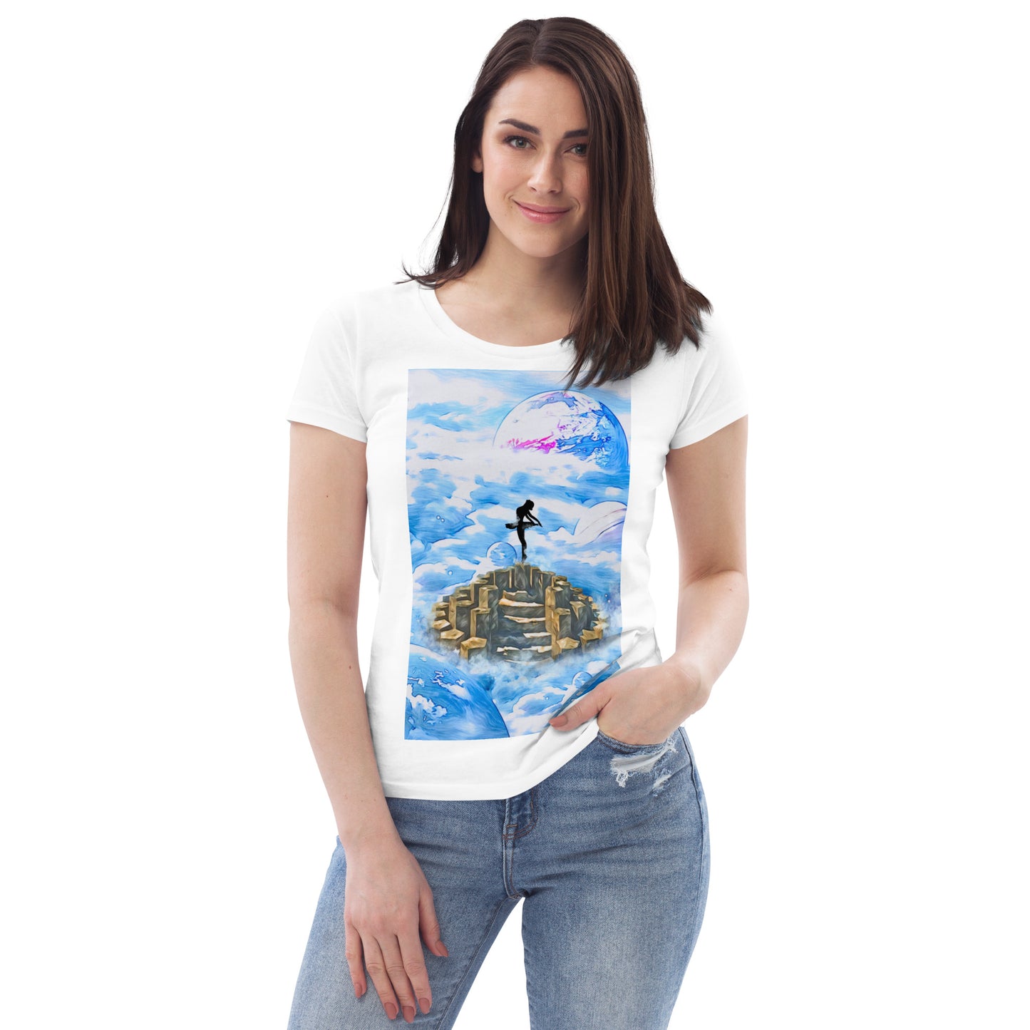 Women's fitted eco tee - Ballerina on the Worlds