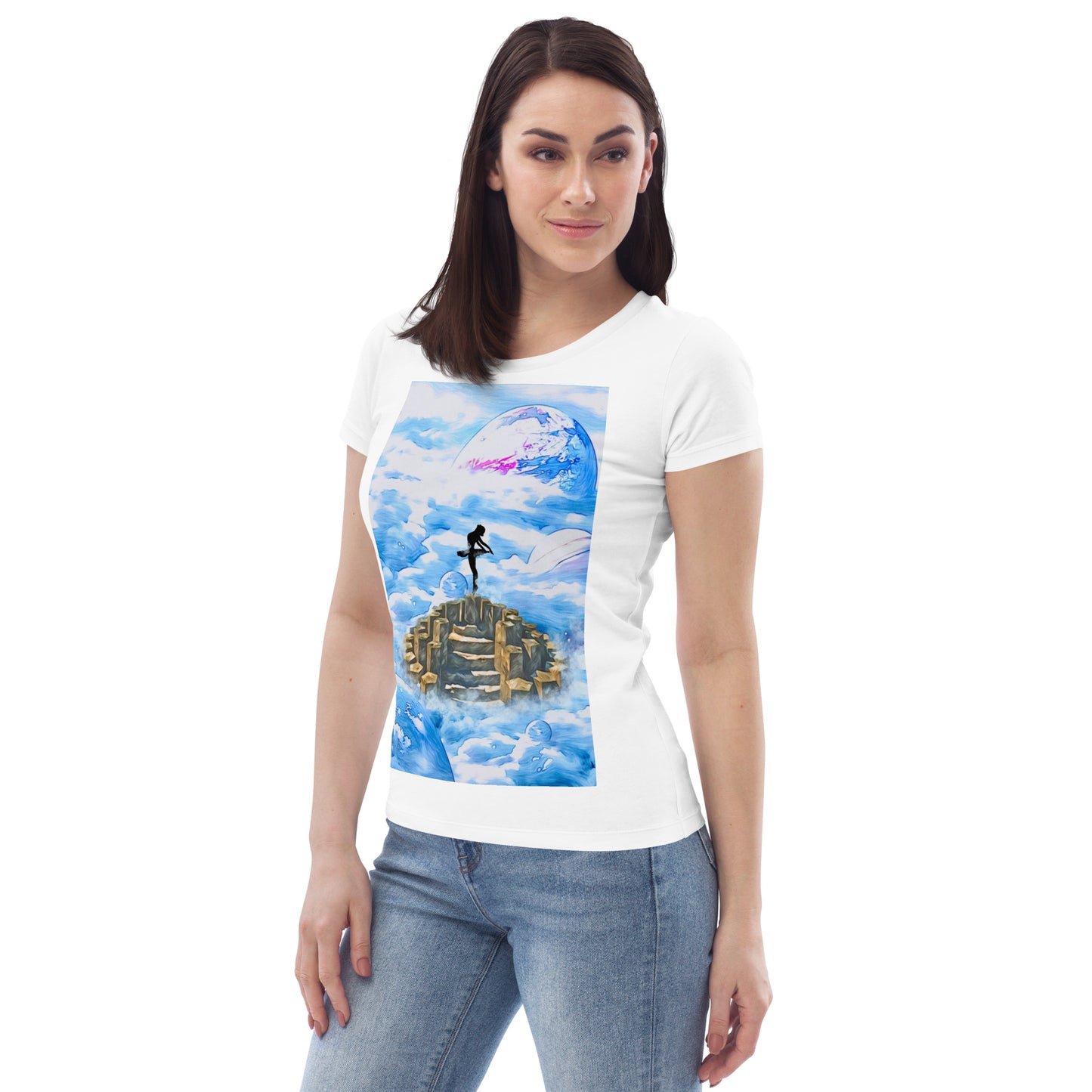 Women's fitted eco tee - Ballerina on the Worlds