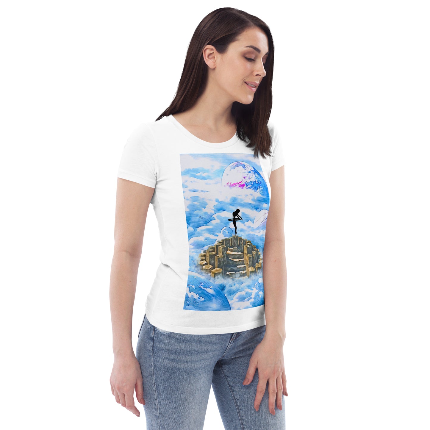Women's fitted eco tee - Ballerina on the Worlds