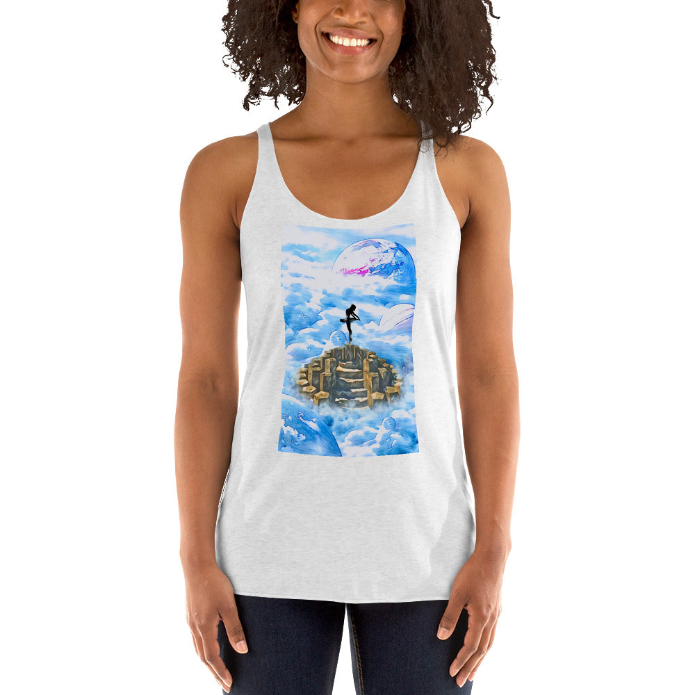 Women's Racerback Tank - Ballerina on the Worlds