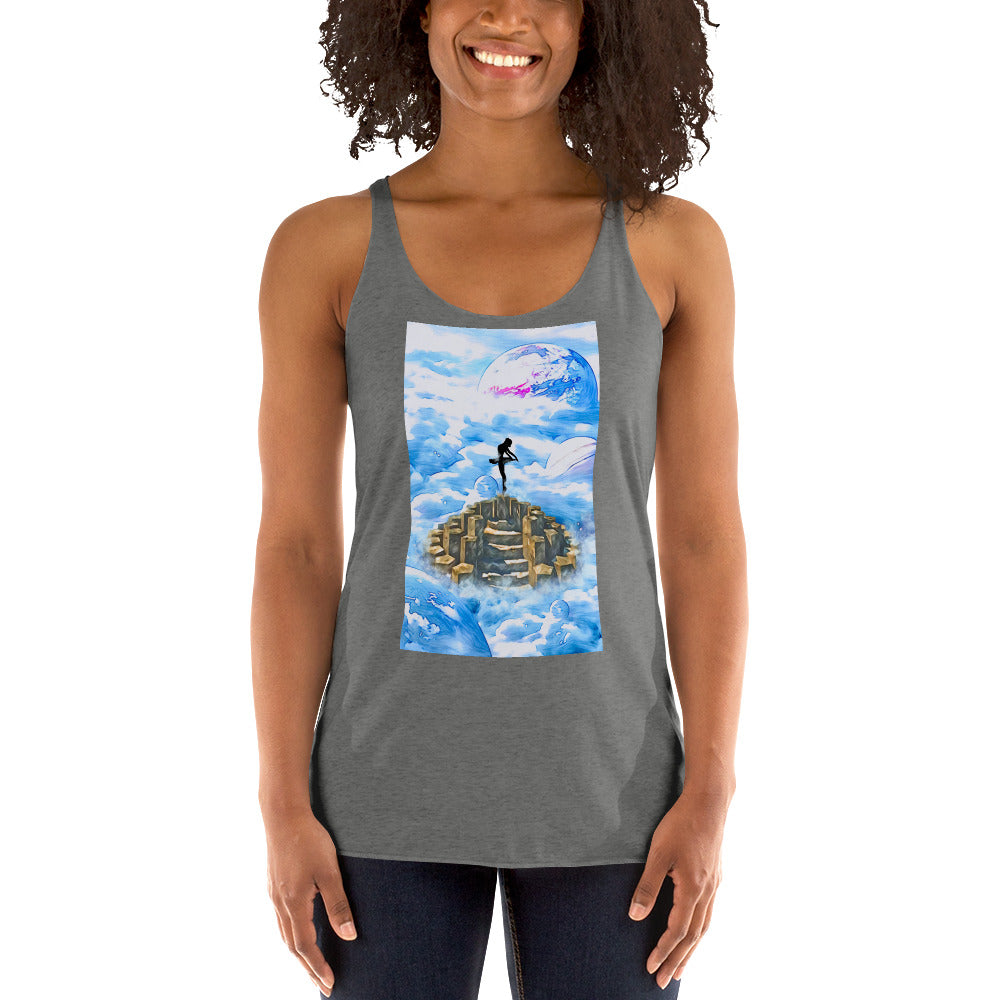 Women's Racerback Tank - Ballerina on the Worlds